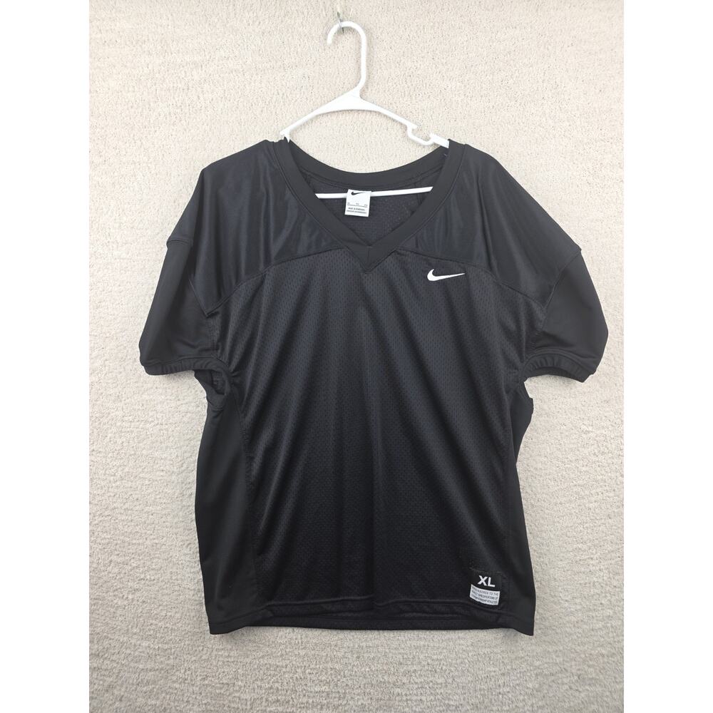Nike Men's XL Black Mesh V-Neck Athletic Jersey